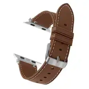רצועת סיליקון אפל ווטש דמוי עור בצבע Brown