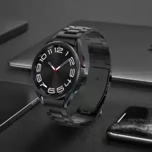 רצועת ברזל חוליות OneClick בצבע Black לשעוני גלקסי ווטש 4/5/6
