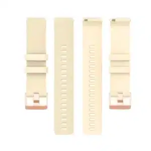 רצועת סיליקון Beige עם אבזם Quick Release 18mm Rose Gold