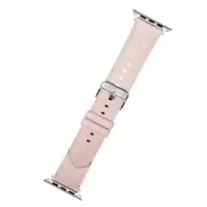 רצועת סיליקון אפל ווטש דמוי עור בצבע Pink