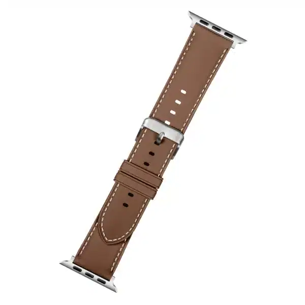 רצועת סיליקון אפל ווטש דמוי עור בצבע Brown