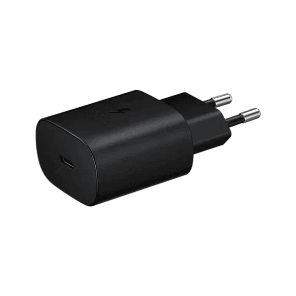 ראש מטען מקורי מהיר 25W יציאה USB-C של סמסונג שחור USB-C 25W Samsung