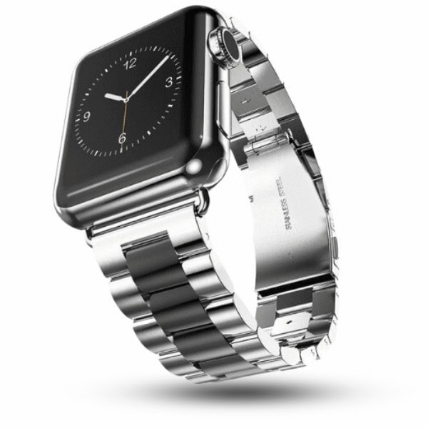 רצועה לשעון אפל ברזל חוליות 38/40/41mm בצבע Silver Black