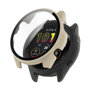 כיסוי היקפי מלא זכוכית Garmin forerunner 165 Ivory white