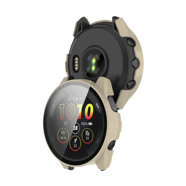 כיסוי היקפי מלא זכוכית Garmin forerunner 165 Ivory white