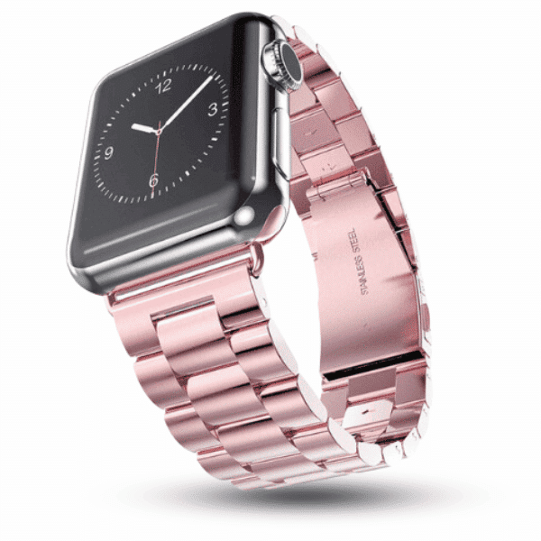 רצועה לשעון אפל ברזל חוליות 38/40/41mm בצבע Pink