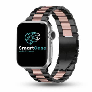 רצועה לשעון אפל ברזל חוליות 38/40/41mm בצבע Black Pink