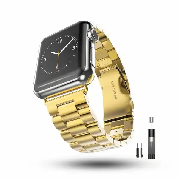 רצועה לשעון אפל ברזל חוליות 38/40/41mm בצבע Gold