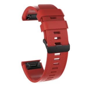 רצועת סיליקון איכותית QuickFit 22MM לשעוני גרמין #10 Red