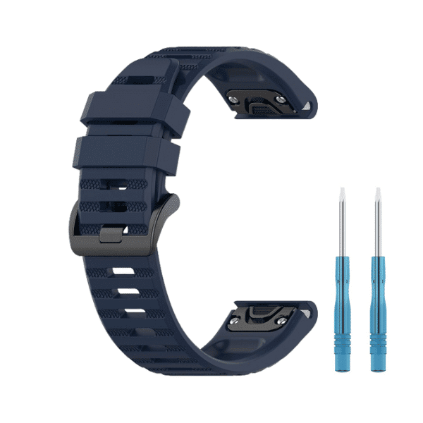 רצועת סיליקון לשעוני גרמין פניקס כחול QUICKFIT 22MM