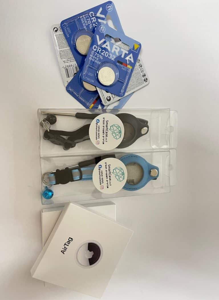 קולר אייר טאג לחתול בד עם חיבור סיליקון  AirTag כחול AT02 photo review