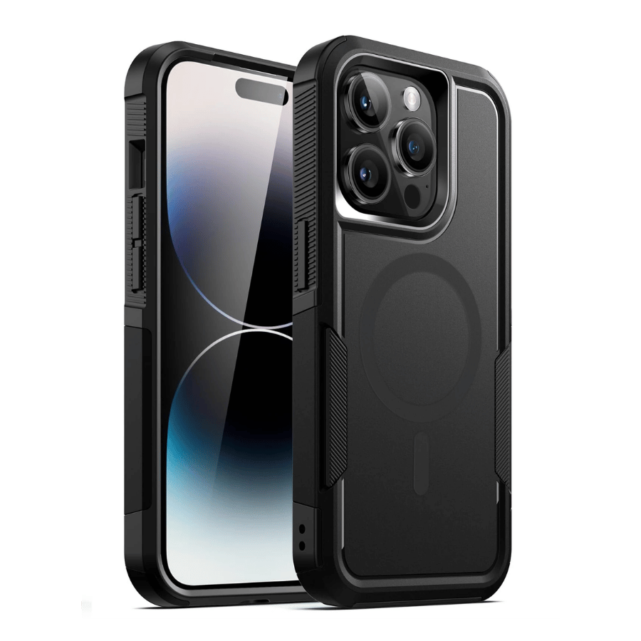 כיסוי קשיח עמיד ל-iPhone 17 Pro Max עם תומך MagSafe, הגנה כפולה מפני נפילות ושריטות, עיצוב מודרני ונוח לשימוש, מתאים להגנה מקסימלית ולשימוש יומיומי.