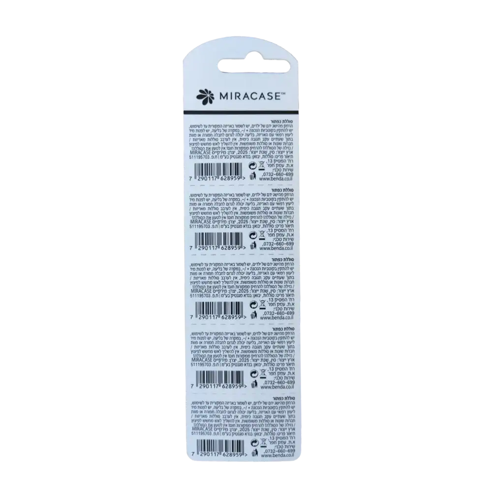 סוללות אלקליין 3V מבית Miracase, מארז של 5 סוללות איכותיות לשימוש במכשירים אלקטרוניים.