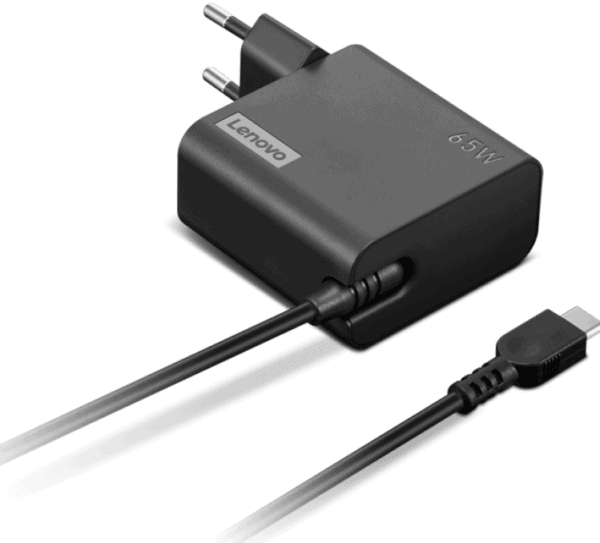 מטען קיר USB-C 65W מתכוונן של Lenovo עם חיבור לטעינה מהירה ומעוצב לייעול טעינת מחשבים ניידים Lenovo GX21L83771.