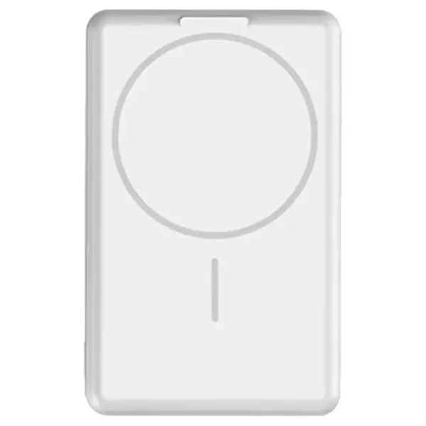סוללה ניידת MagSafe 5000mAh עם ארנק כרטיסים ואיתור חכם, פתרון טעינה נייד ל-iPhone ופריטים חיוניים ליום יום.