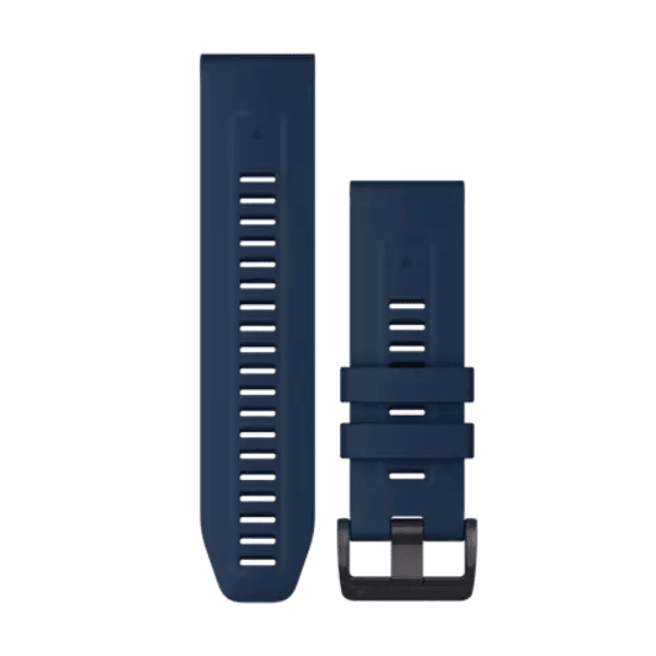 רצועת סיליקון מקורית לגרמין QuickFit 26mm בצבע כחול כהה, תואמת לשעוני גרמין. רצועה עמידה ונוחה לשימוש יומיומי.