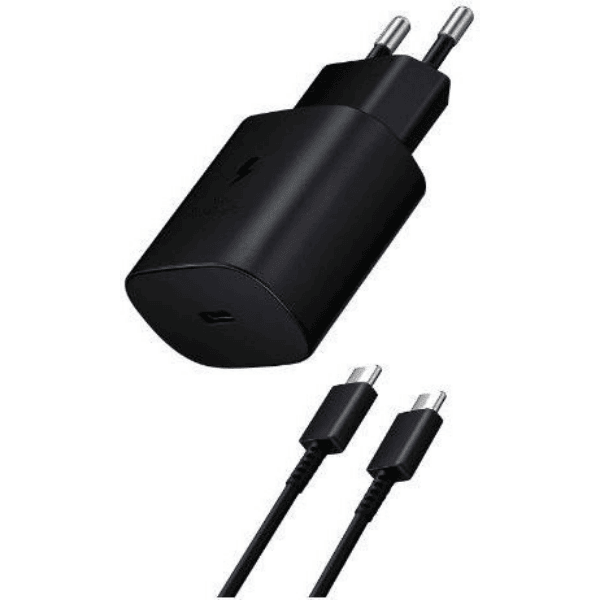 מטען קיר מהיר 25W עם יציאת USB-C וכבל 1.8M לסמסונג.