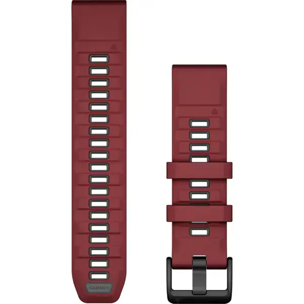 רצועת שעון ספורט אדומה עם אבזם שחור, מתאימה לאימונים ופעילות חוץ, איכותית ועמידה.