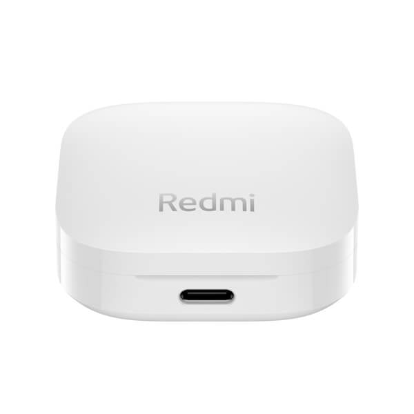 מטען אלחוטי לבן של Redmi עם חיבור USB-C, מתאים לטעינה מהירה של מכשירים תואמים.