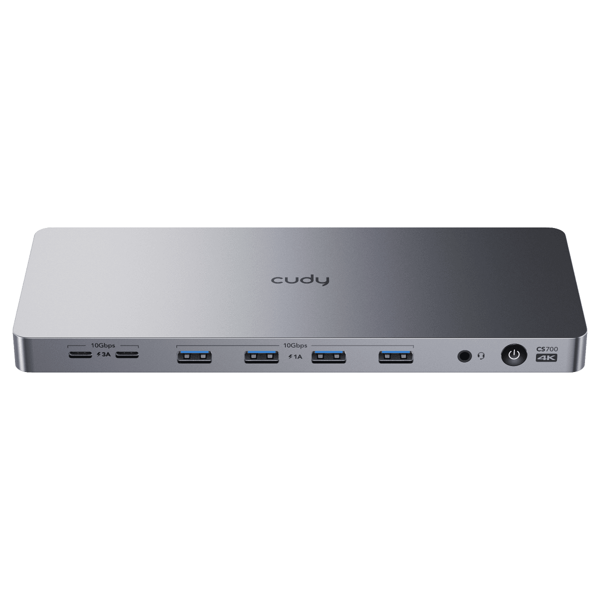 תחנת עגינה Cudy CS700 עם יציאות USB-C ו-HDMI, תומכת ב-4K ו-PD 100W לחיבור למחשב ומקבוק.