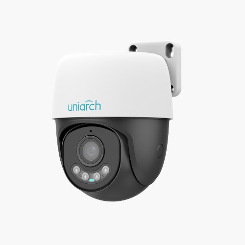 מצלמת אבטחה חיצונית אלחוטית 4MP Wi-Fi עם זיהוי לילה של Uniarch, מתאימה למעקב בטוח ואמין מחוץ לבית.