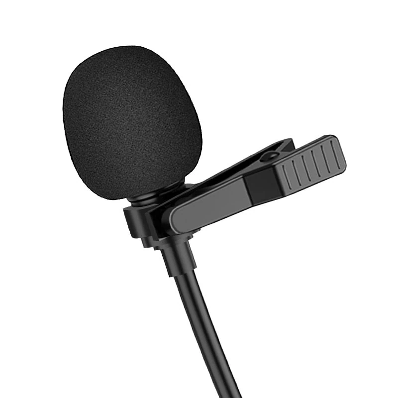 מיקרופון דש דיגיטלי USB-C KSC-763 עם כיסוי מגן ומחבר USB-C, מתאים להקלטות באיכות גבוהה לסמארטפון.
