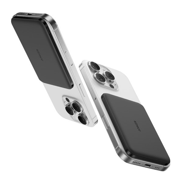 סוללת גיבוי אלחוטית 5000mAh של SmartCase עם טעינה מהירה ו-Qi2, מתאימה לטעינה נוחה של מכשירים ניידים.