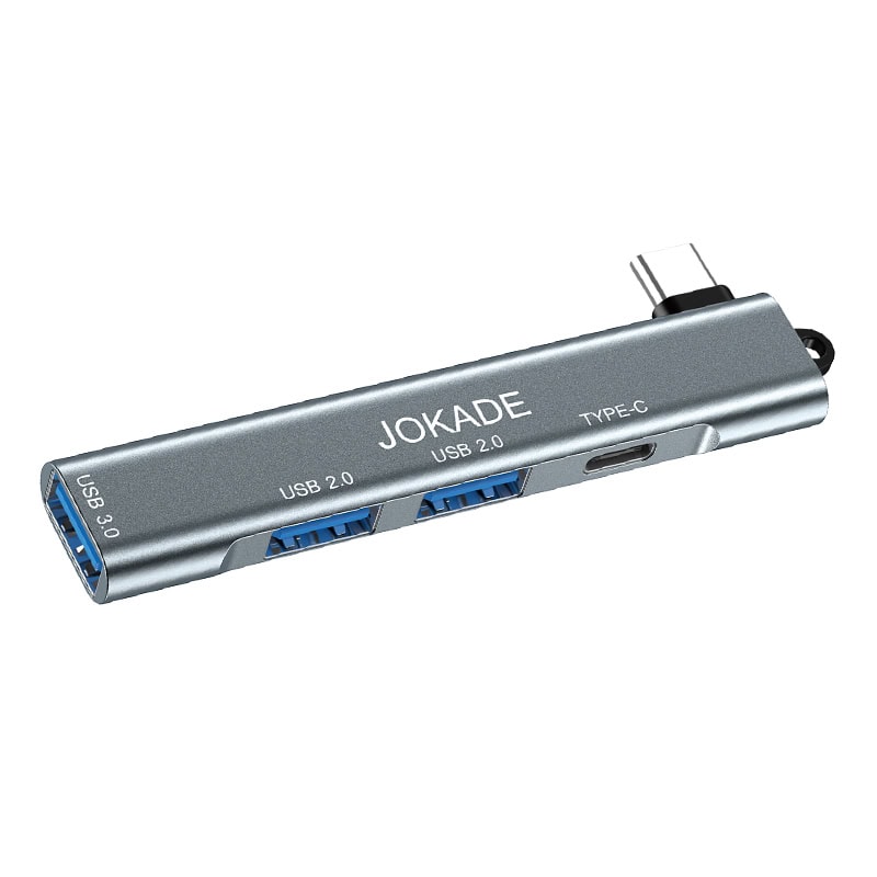 מפצל Type-C אלומיניום 4 ב-1 עם USB 3.0 ו-USB 2.0, תומך ב-USB Type-C ליציאות מרובות למחשב נייד, טאבלט וטלפון חכם.
