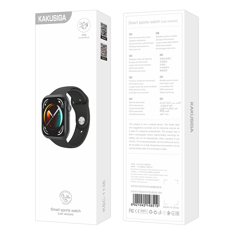 שעון ספורט חכם עם תצוגת צבע, חיבור Bluetooth, ומד דופק, מתאים לאימונים ולשימוש יומיומי.