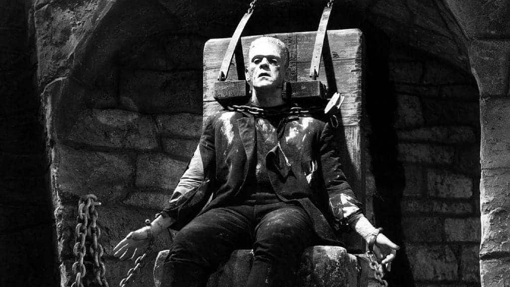Frankenstein castle, Boris Karloff in the movie from 1931