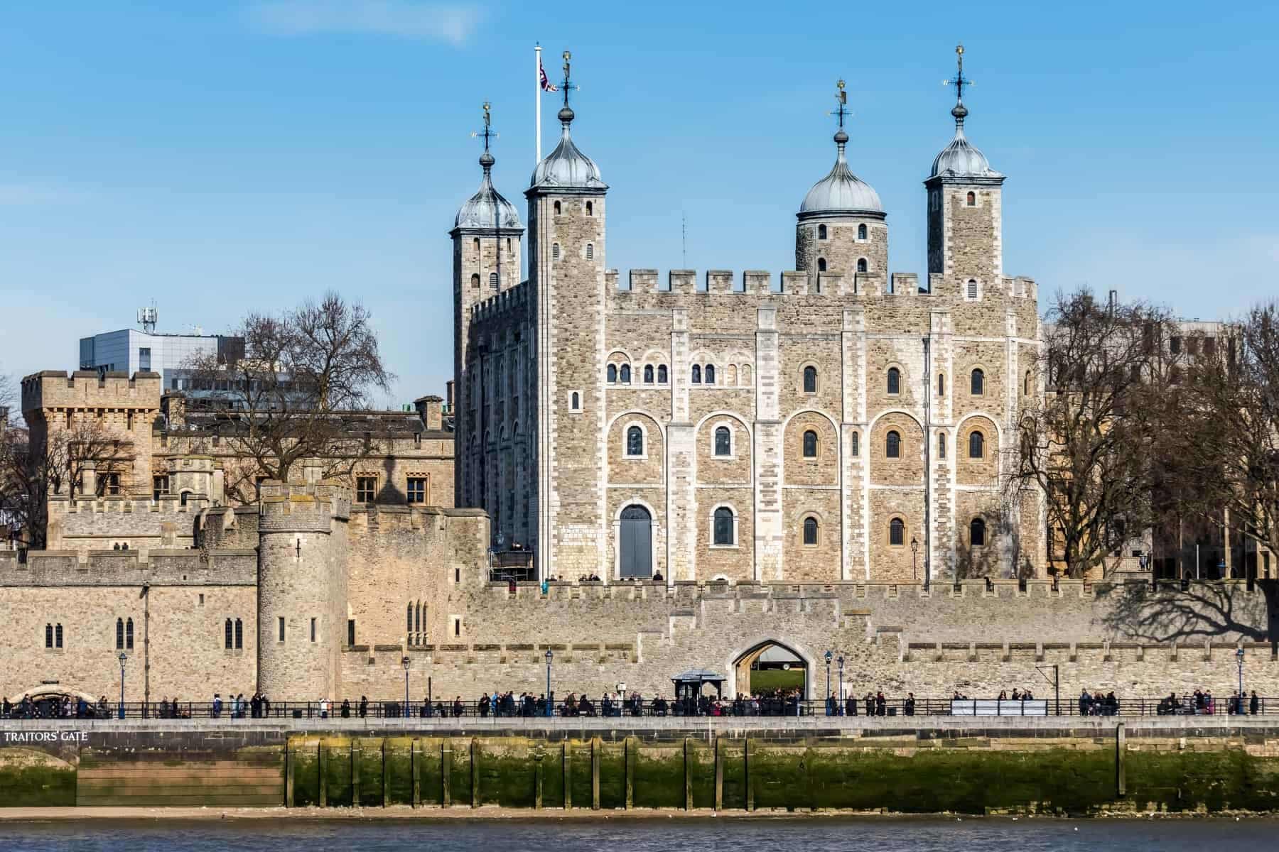View of the Tower of London on March 7, 2015. Unidentified people.