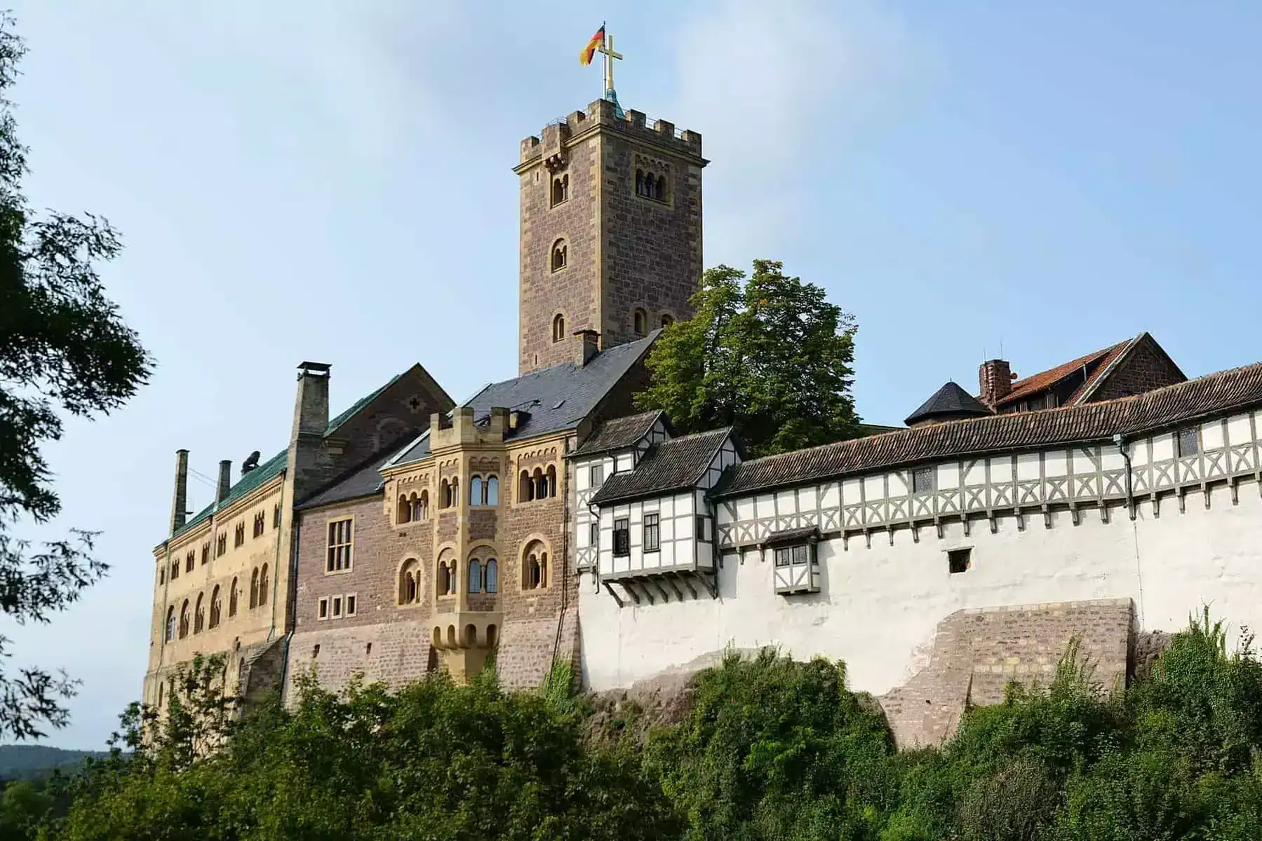 Wartburg-Castle-in-Eisenach-Germany.-Here-Martin-Luther-translated-the-bible.