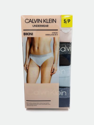 Calvin Klein Womens 4 Pack Marled Logo Bikini