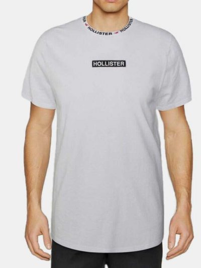 HOLLISTER MEN T-SHIRT LOGO NECK