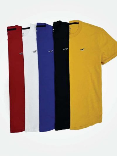 Hollister Men 5 Pack Curved Hem T-shirt