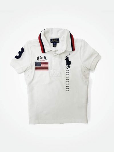 POLO RALPH LAUREN KIDS FLAG POLO SHIRT