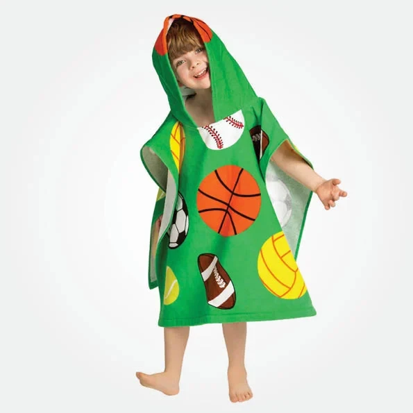 Just Kidding Kids Hooded Towel - Ball & Shark (Set Of 2) - Image 3