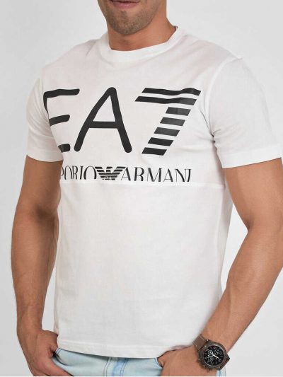 EMPORIO ARMANI MEN'S T-SHIRT BIG BLACK BRAND LOGO