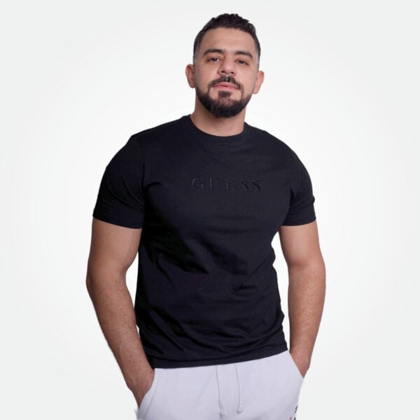 Guess Men T-Shirt Embroidered Brand Logo