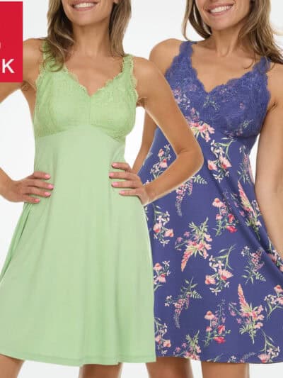 Flora Nikrooz 2 Packs Lace Chemise