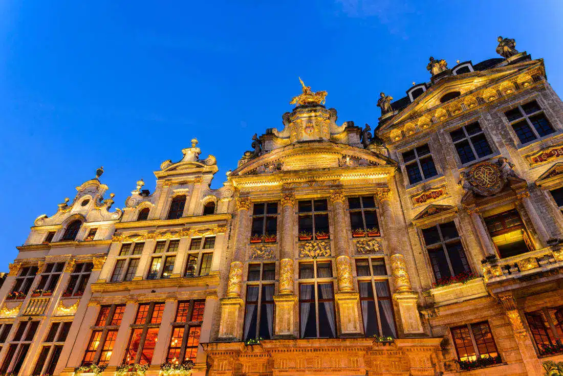 Bruxelles Grand Place om natten