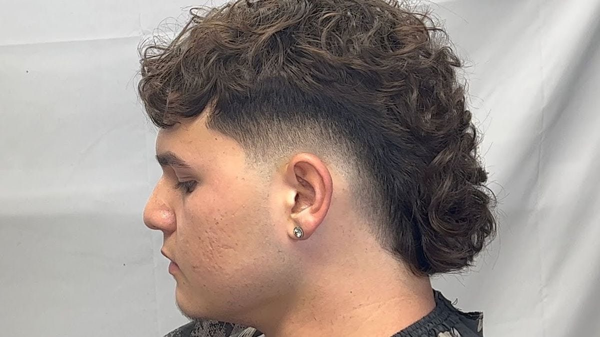 Burst Fade Mullet - A Blend Of Classic Mullet And Burst Fade Technique, Exuding Boldness And Style.