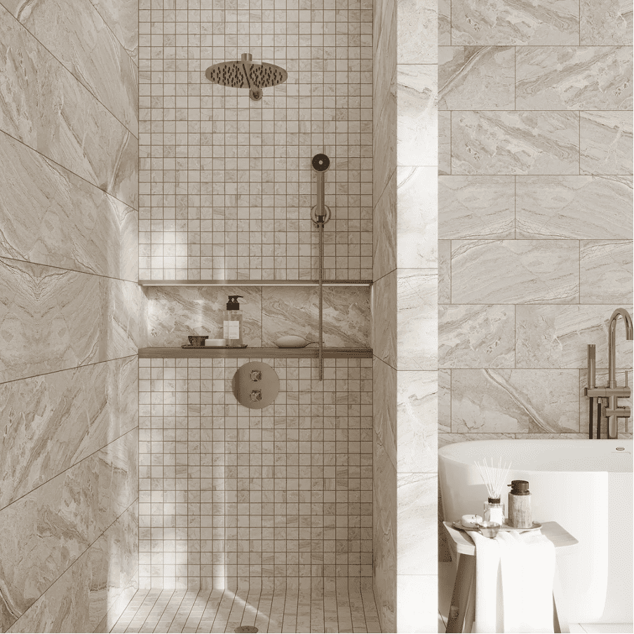 Bathroom Floor &Amp; Wall Tile Design Combos 2 Coordinate The Same Material