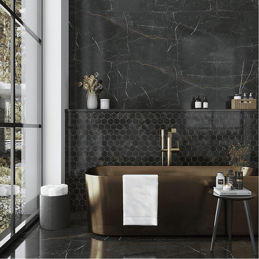 Bathroom Floor &Amp; Wall Tile Design Combos 6 Play With Scale And Shape