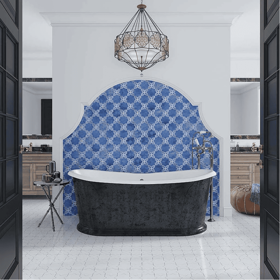 Bathroom Floor &Amp; Wall Tile Design Combos 5 Subtly Use Bold Accent Pattern