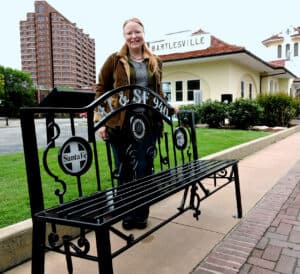 Michele B. with Bench