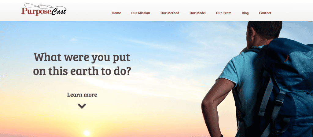 Purpose Cast Landing Page