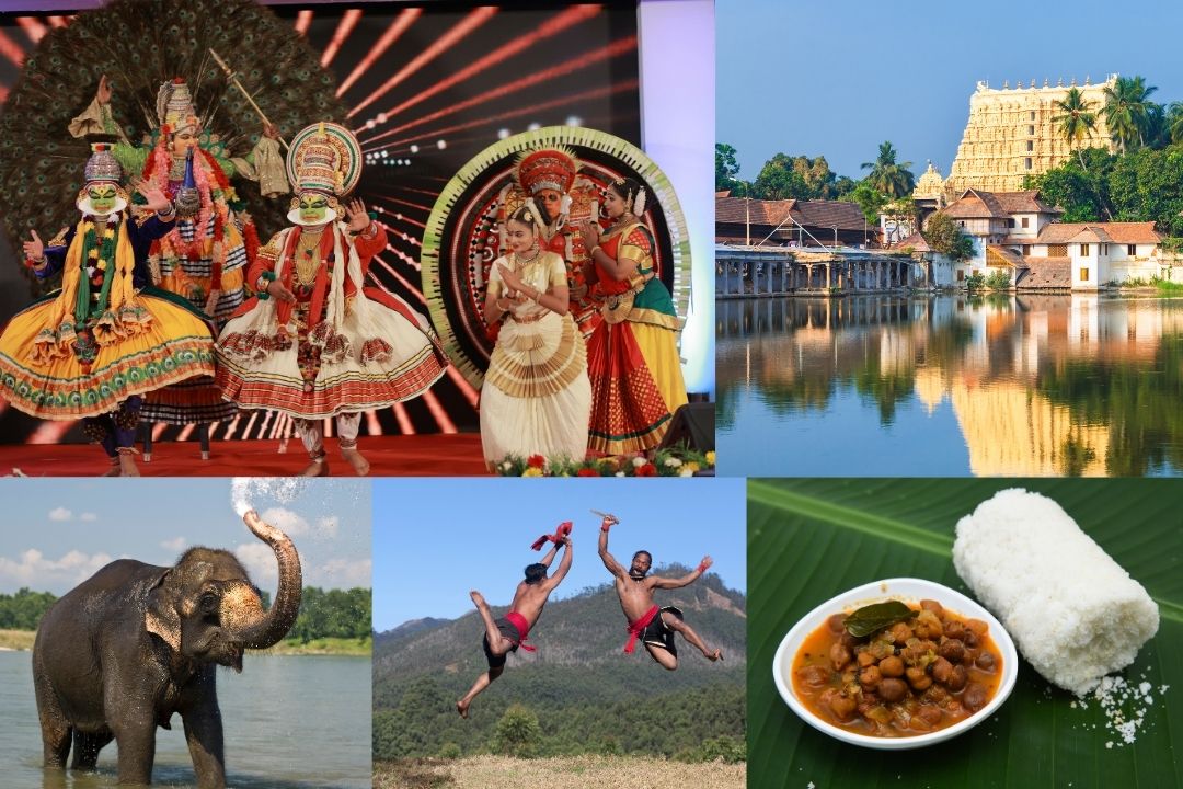 Kerala cultural shows and traditional South Indian food