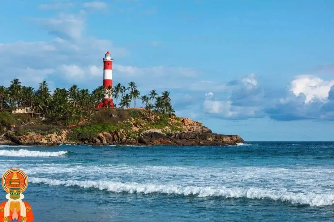Kovalam Beach sunset view in Kerala