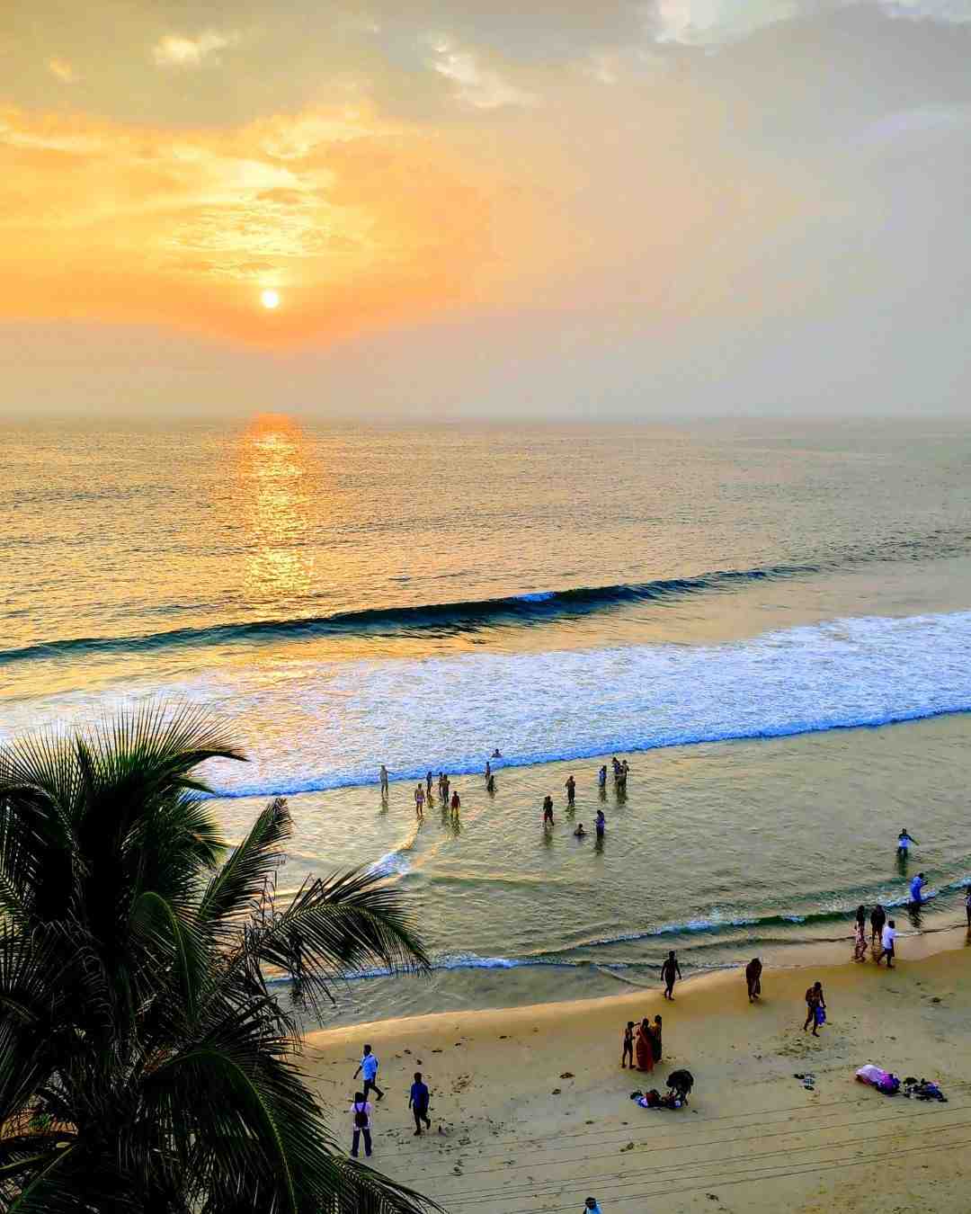 Kovalam beach view during Kerala winter